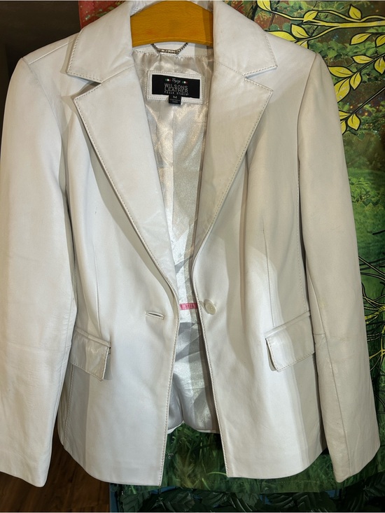 Wilsons Leather Jackets & Blazers - Wilsons Leather White Leather Blazer Jacket